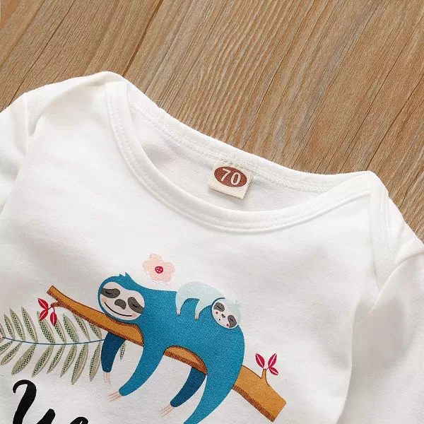 Newborn Baby Boys Girls Fall Long Sleeve Printed Animal Cute Clothing Set Cotton Outfit 0-3 Months