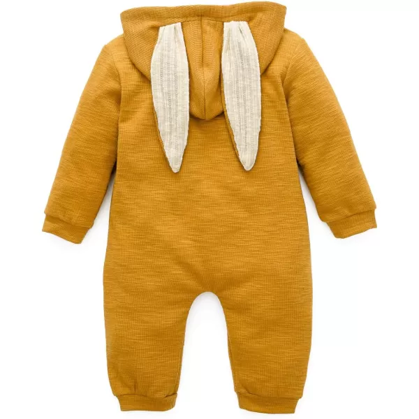 Simplee kids Animal Bunny Baby Easter Romper Long Ear Rabbit Hoodie Romper Jumpsuit with Zipper