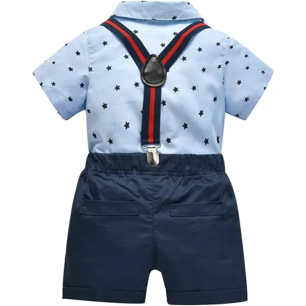 Simplee kids Baby Boy Gentleman Suit Wedding Formal Tuxedo Infant Boy Summer Short Sleeve Jumpsuit Romper and Tie Set