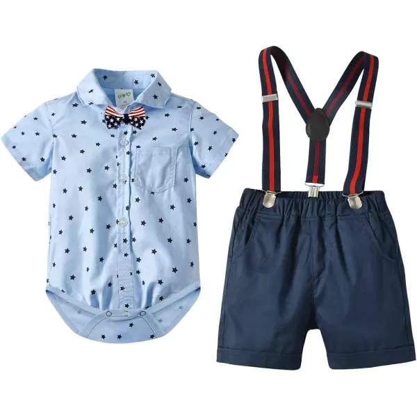 Simplee kids Baby Boy Gentleman Suit Wedding Formal Tuxedo Infant Boy Summer Short Sleeve Jumpsuit Romper and Tie Set