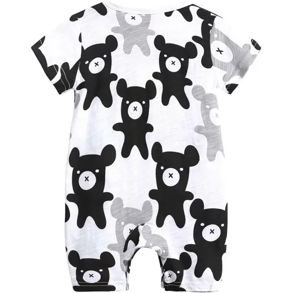 Simplee kids Baby Boy Outfits Short Sleeve Clothing Set Print Cartoon Baby Summer Romper