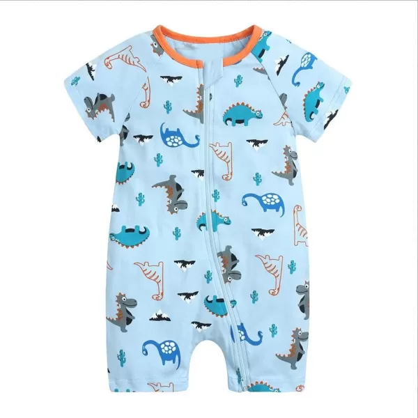 Simplee kids Baby Boy Outfits Short Sleeve Clothing Set Print Cartoon Baby Summer Romper