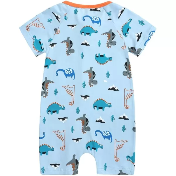 Simplee kids Baby Boy Outfits Short Sleeve Clothing Set Print Cartoon Baby Summer Romper