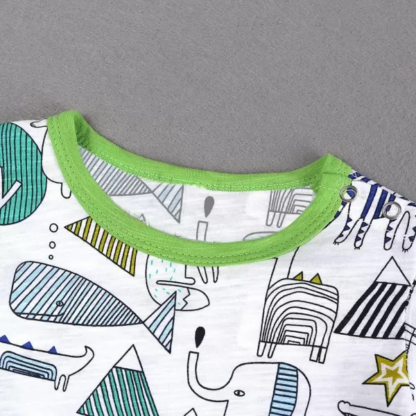 Simplee kids Baby Boy Outfits Short Sleeve Clothing Set Print Cartoon Baby Summer Romper