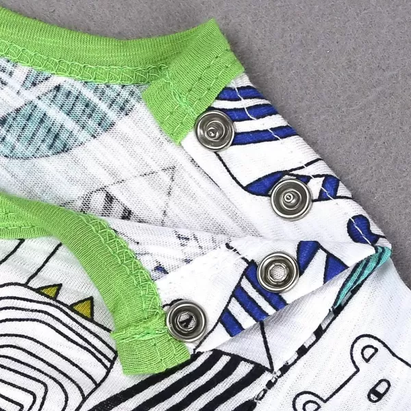 Simplee kids Baby Boy Outfits Short Sleeve Clothing Set Print Cartoon Baby Summer Romper