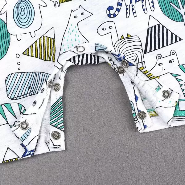 Simplee kids Baby Boy Outfits Short Sleeve Clothing Set Print Cartoon Baby Summer Romper