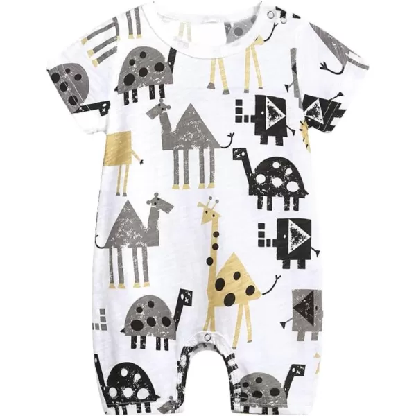 Simplee kids Baby Boy Outfits Short Sleeve Clothing Set Print Cartoon Baby Summer Romper