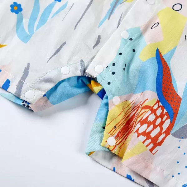 Simplee kids Baby Boy Outfits Short Sleeve Clothing Set Print Cartoon Baby Summer Romper