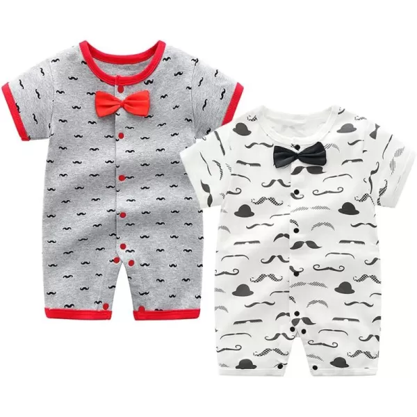 Simplee kids Baby Boy Outfits Short Sleeve Clothing Set Print Cartoon Baby Summer Romper