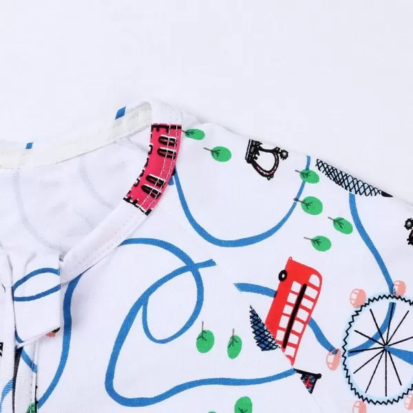Simplee kids Baby Boy Outfits Short Sleeve Clothing Set Print Cartoon Baby Summer Romper
