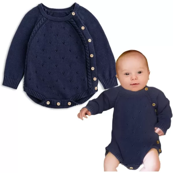 Simplee kids Baby Boys’ Girls’ Knitted Romper Jumpsuit Long Sleeve Onesie Bodysuits One Piece Outfits Sweater