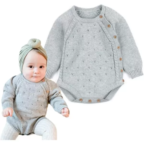 Simplee kids Baby Boys’ Girls’ Knitted Romper Jumpsuit Long Sleeve Onesie Bodysuits One Piece Outfits Sweater