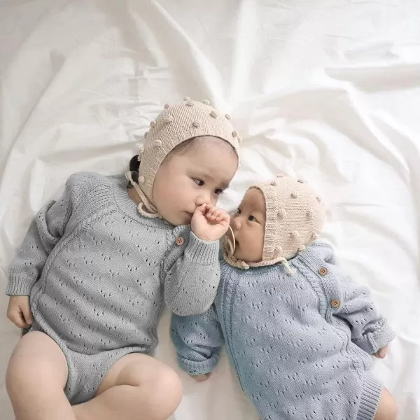 Simplee kids Baby Boys’ Girls’ Knitted Romper Jumpsuit Long Sleeve Onesie Bodysuits One Piece Outfits Sweater