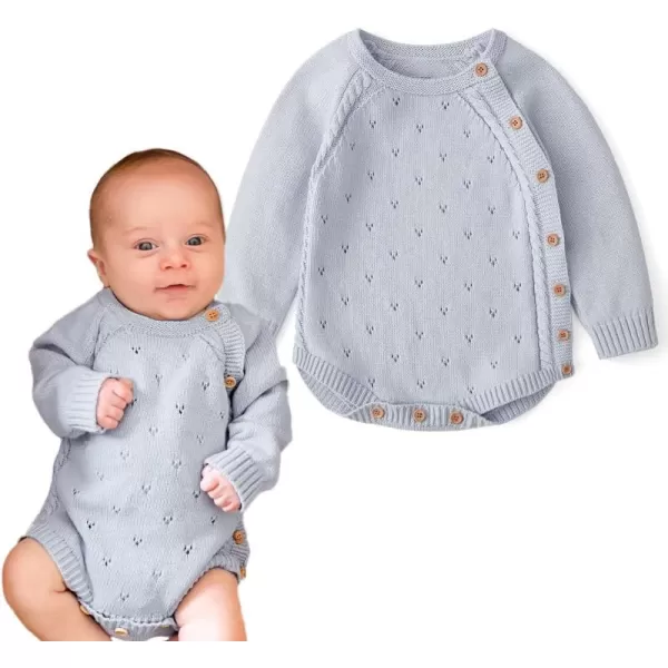 Simplee kids Baby Boys’ Girls’ Knitted Romper Jumpsuit Long Sleeve Onesie Bodysuits One Piece Outfits Sweater
