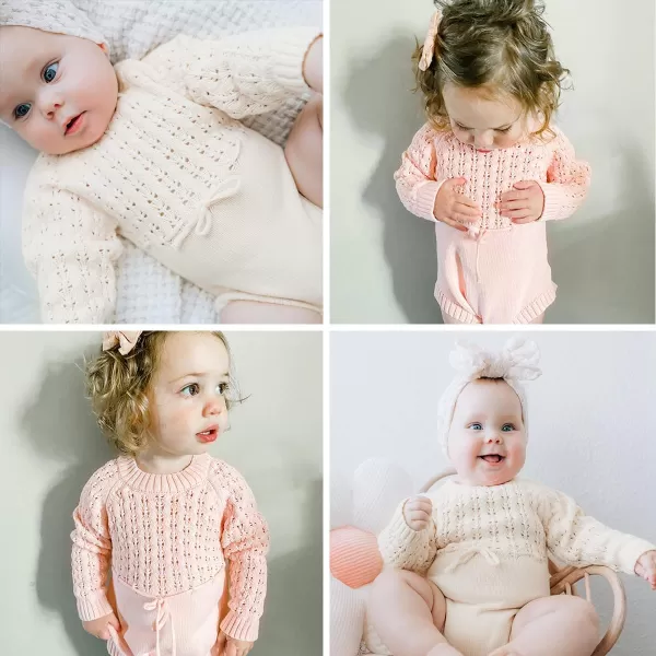 Simplee kids Baby Boys’ Girls’ Knitted Romper Jumpsuit Long Sleeve Onesie Bodysuits One Piece Outfits Sweater