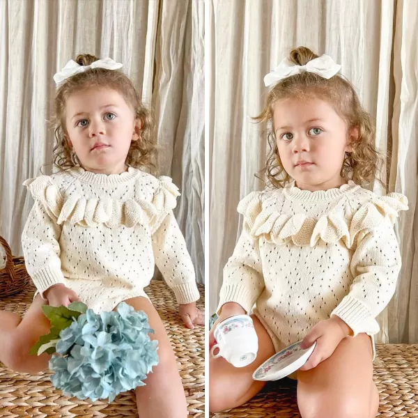 Simplee kids Baby Boys’ Girls’ Knitted Romper Jumpsuit Long Sleeve Onesie Bodysuits One Piece Outfits Sweater