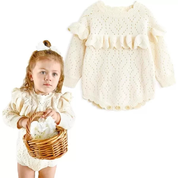 Simplee kids Baby Boys’ Girls’ Knitted Romper Jumpsuit Long Sleeve Onesie Bodysuits One Piece Outfits Sweater