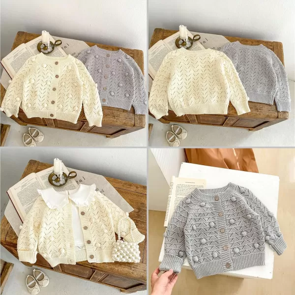 Simplee kids Baby Cardigan Cable Knit Toddler Cardigan Long Sleeve Fall Winter Open Front Knit Sweater