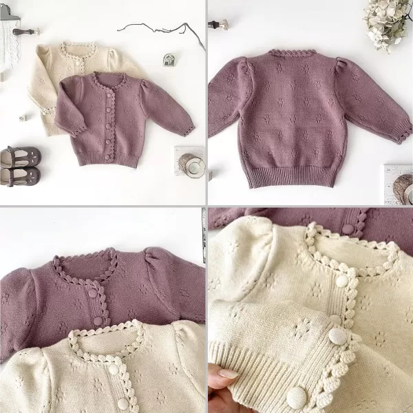 Simplee kids Baby Cardigan Cable Knit Toddler Cardigan Long Sleeve Fall Winter Open Front Knit Sweater