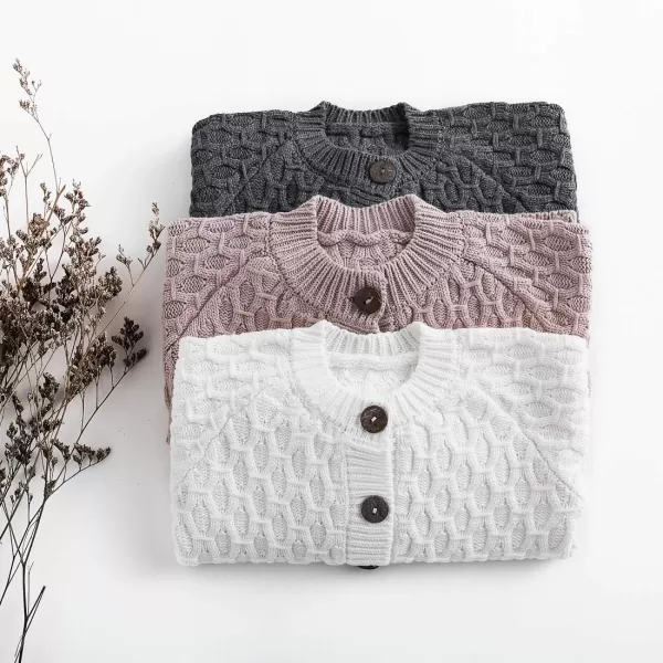 Simplee kids Baby Cardigan Cable Knit Toddler Cardigan Long Sleeve Fall Winter Open Front Knit Sweater