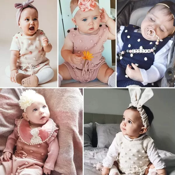 Simplee kids Baby Girl Kint Romper Fall Sleeveless Pompoms Rompers Newborn Little Girl Overall Jumpsuit Outfits