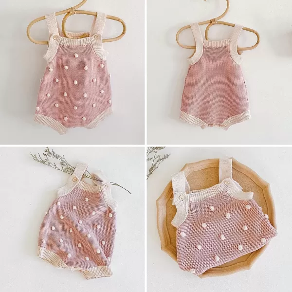 Simplee kids Baby Girl Kint Romper Fall Sleeveless Pompoms Rompers Newborn Little Girl Overall Jumpsuit Outfits