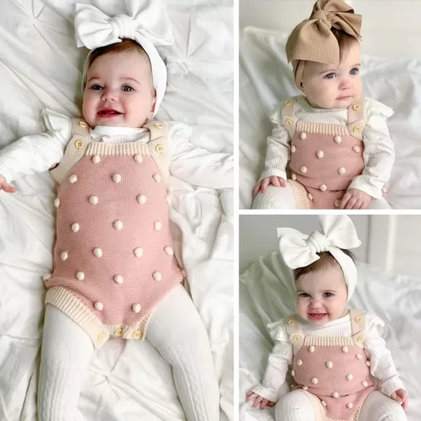 Simplee kids Baby Girl Kint Romper Fall Sleeveless Pompoms Rompers Newborn Little Girl Overall Jumpsuit Outfits