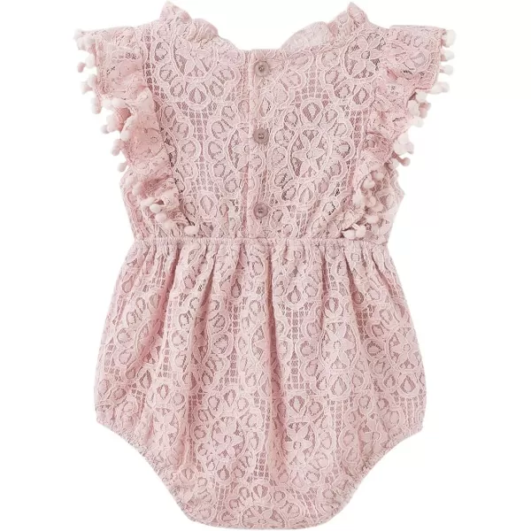 Simplee kids Baby Girl Kint Romper Fall Sleeveless Pompoms Rompers Newborn Little Girl Overall Jumpsuit Outfits