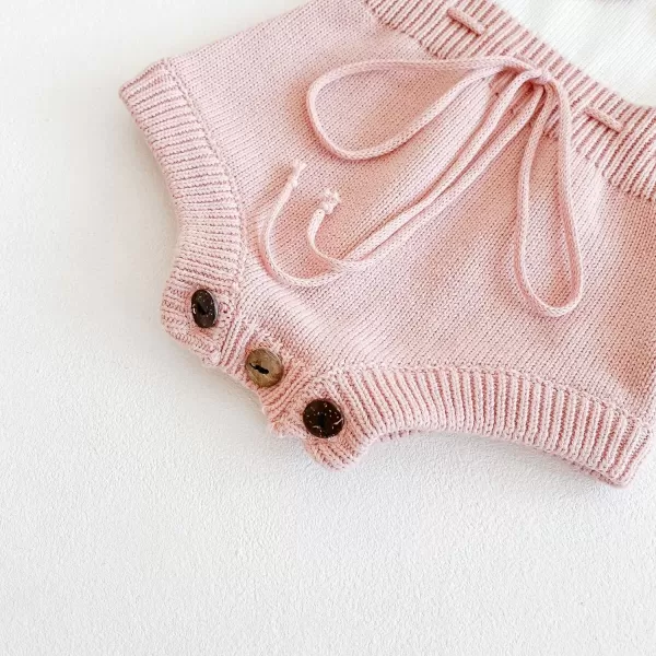 Simplee kids Baby Girl Kint Romper Fall Sleeveless Pompoms Rompers Newborn Little Girl Overall Jumpsuit Outfits