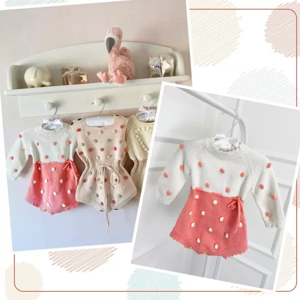 Simplee kids Baby Girl Kint Romper Fall Sleeveless Pompoms Rompers Newborn Little Girl Overall Jumpsuit Outfits