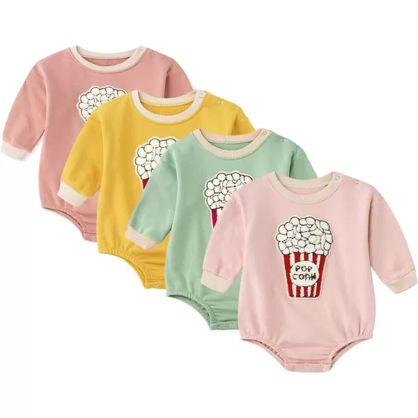 Simplee kids Baby Girl Outfits Long Sleeve Romper for Baby Boy Spring Fall Clothing Print Cartoon Baby Summer Romper