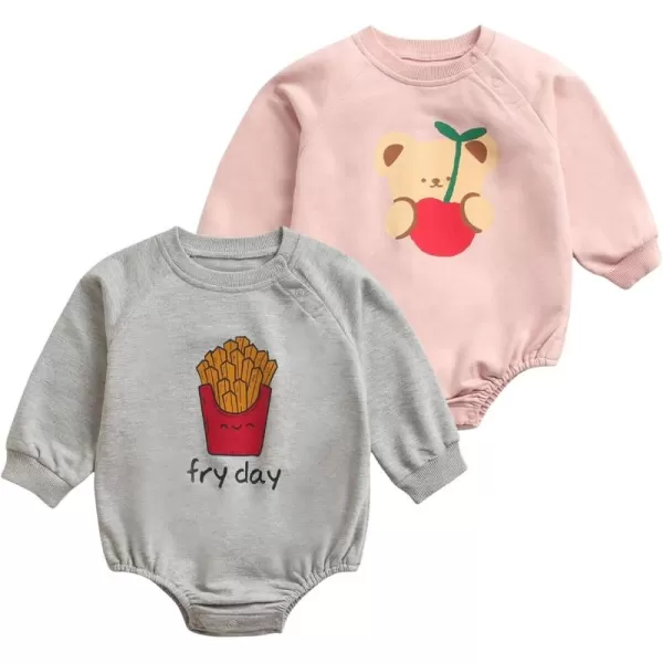 Simplee kids Baby Girl Outfits Long Sleeve Romper for Baby Boy Spring Fall Clothing Print Cartoon Baby Summer Romper
