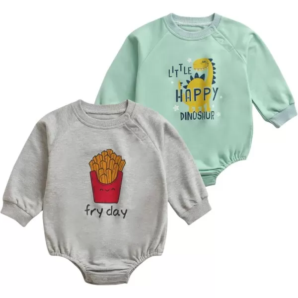 Simplee kids Baby Girl Outfits Long Sleeve Romper for Baby Boy Spring Fall Clothing Print Cartoon Baby Summer Romper