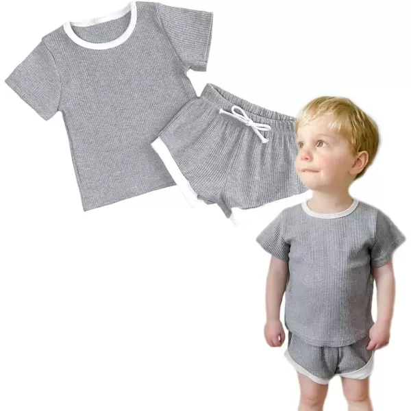 Simplee kids Baby Girl Shorts Sets 2 Packs Toddler Summer Romper Sets