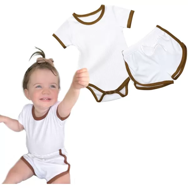 Simplee kids Baby Girl Shorts Sets 2 Packs Toddler Summer Romper Sets