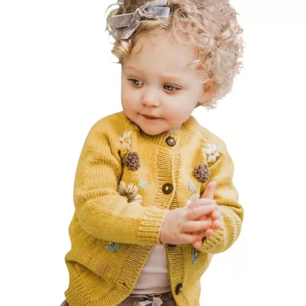 Simplee kids Baby Girl Thin Sweater Solid White Pink Cardigans for Toddler 0-3Years