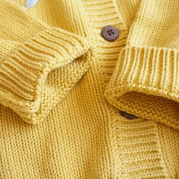 Simplee kids Baby Girl Thin Sweater Solid White Pink Cardigans for Toddler 0-3Years