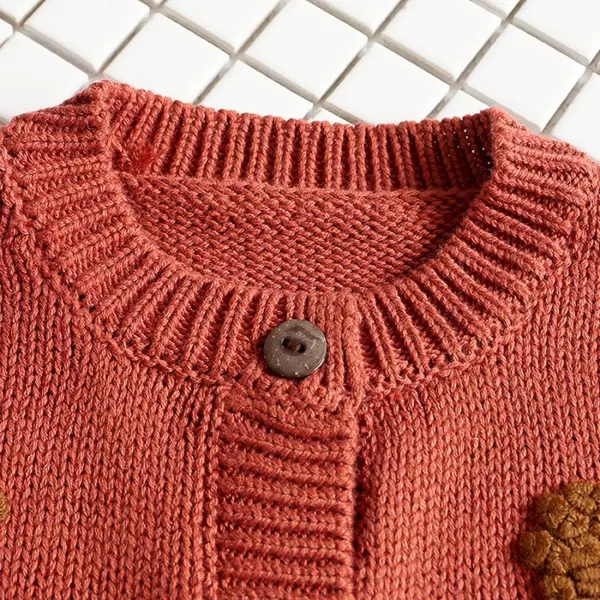 Simplee kids Baby Girl Thin Sweater Solid White Pink Cardigans for Toddler 0-3Years