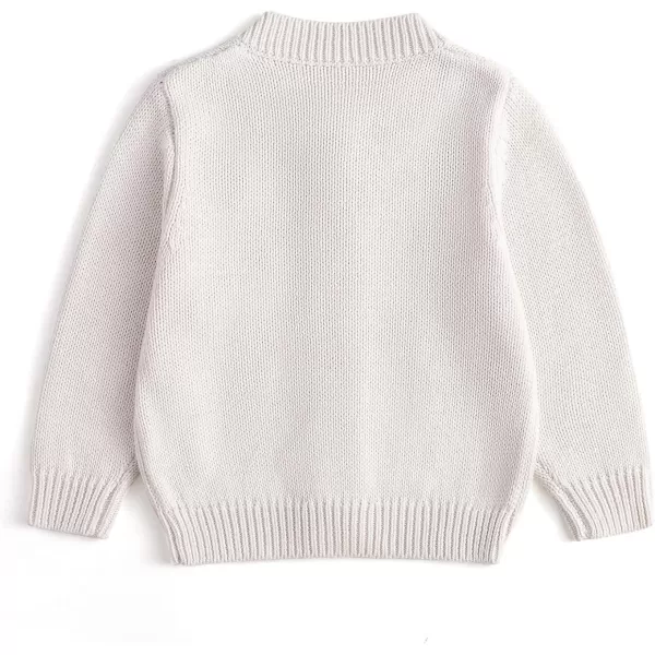 Simplee kids Baby Girl Thin Sweater Solid White Pink Cardigans for Toddler 0-3Years