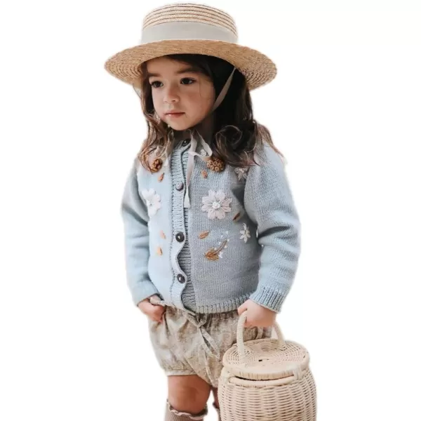 Simplee kids Baby Girl Thin Sweater Solid White Pink Cardigans for Toddler 0-3Years