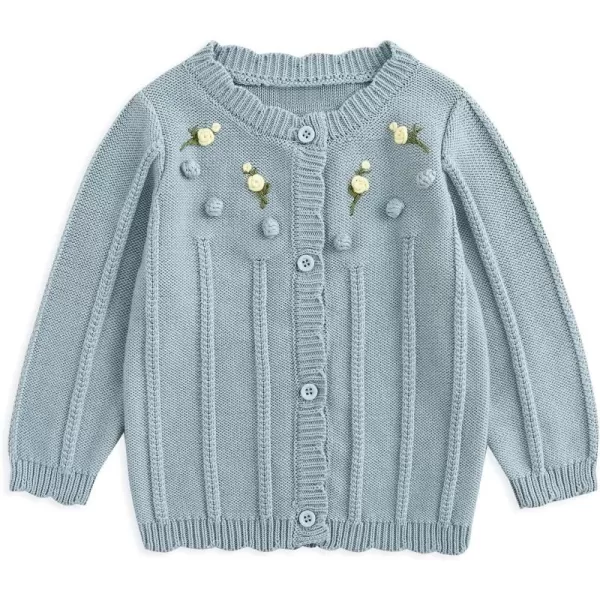 Simplee kids Baby Girl Thin Sweater Solid White Pink Cardigans for Toddler 0-3Years