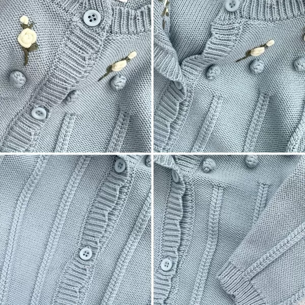 Simplee kids Baby Girl Thin Sweater Solid White Pink Cardigans for Toddler 0-3Years