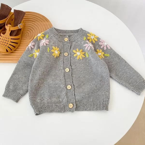 Simplee kids Baby Girl Thin Sweater Solid White Pink Cardigans for Toddler 0-3Years