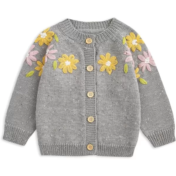 Simplee kids Baby Girl Thin Sweater Solid White Pink Cardigans for Toddler 0-3Years