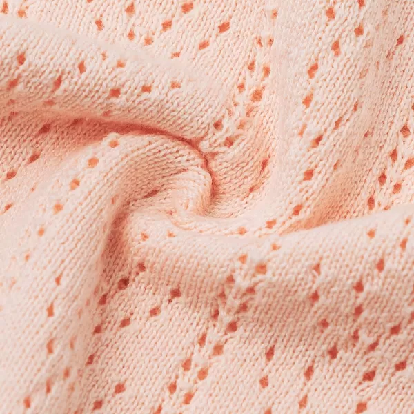 Simplee kids Baby Girl Thin Sweater Solid White Pink Cardigans for Toddler 0-3Years