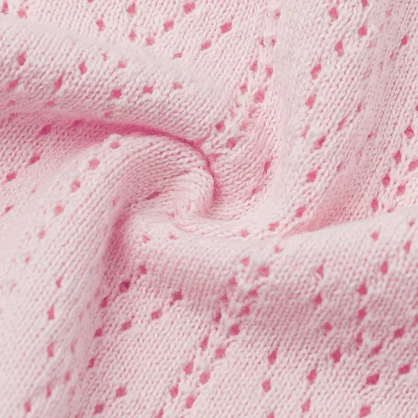 Simplee kids Baby Girl Thin Sweater Solid White Pink Cardigans for Toddler 0-3Years