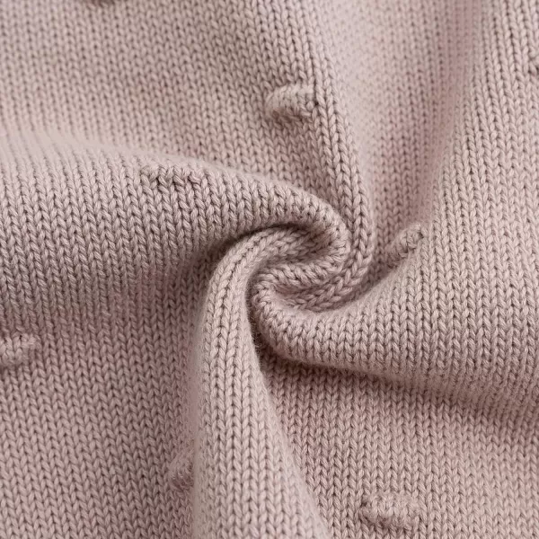 Simplee kids Baby Girl Thin Sweater Solid White Pink Cardigans for Toddler 0-3Years