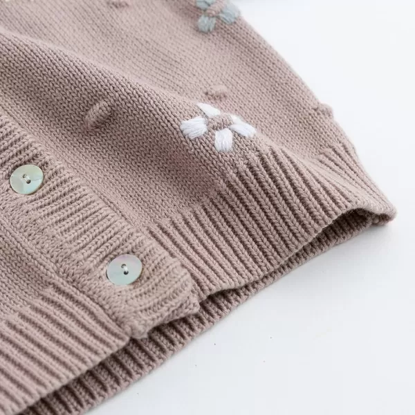Simplee kids Baby Girl Thin Sweater Solid White Pink Cardigans for Toddler 0-3Years
