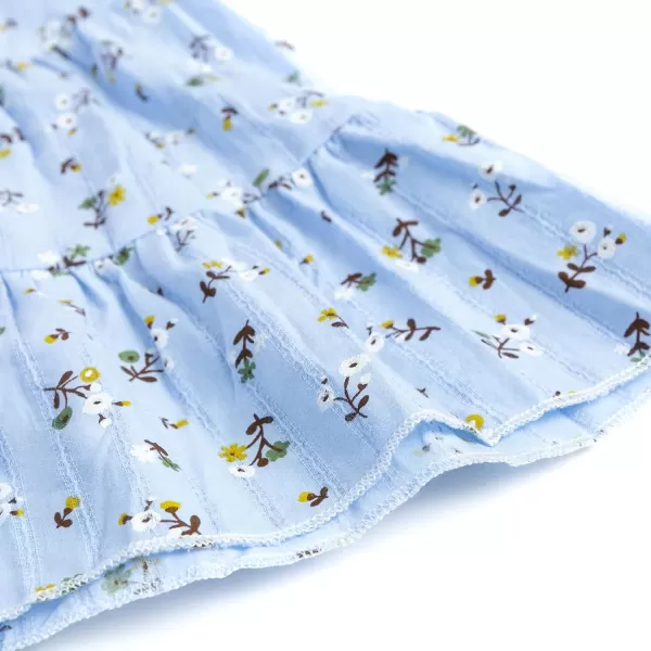 Simplee kids Baby Girls Casual Dress Toddler Smocking Dress Floral Print Sundress for Spring Summer 1-6 Years