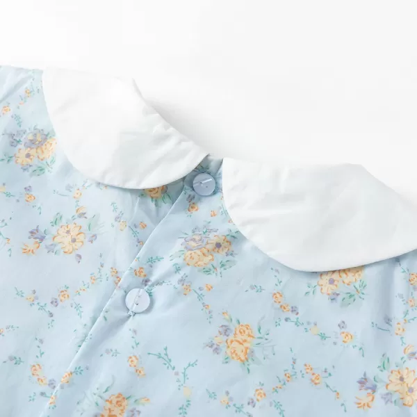 Simplee kids Baby Girls Casual Dress Toddler Smocking Dress Floral Print Sundress for Spring Summer 1-6 Years